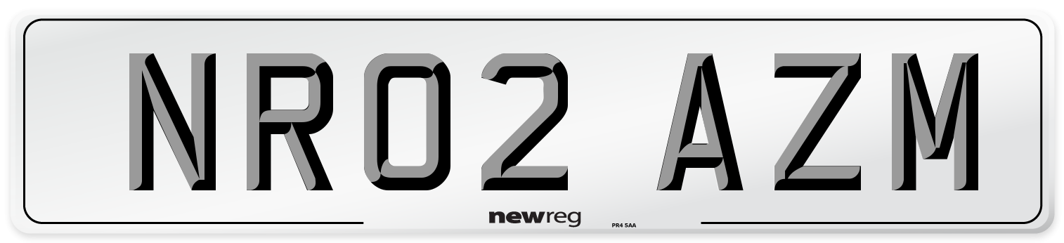 NR02 AZM Number Plate from New Reg
